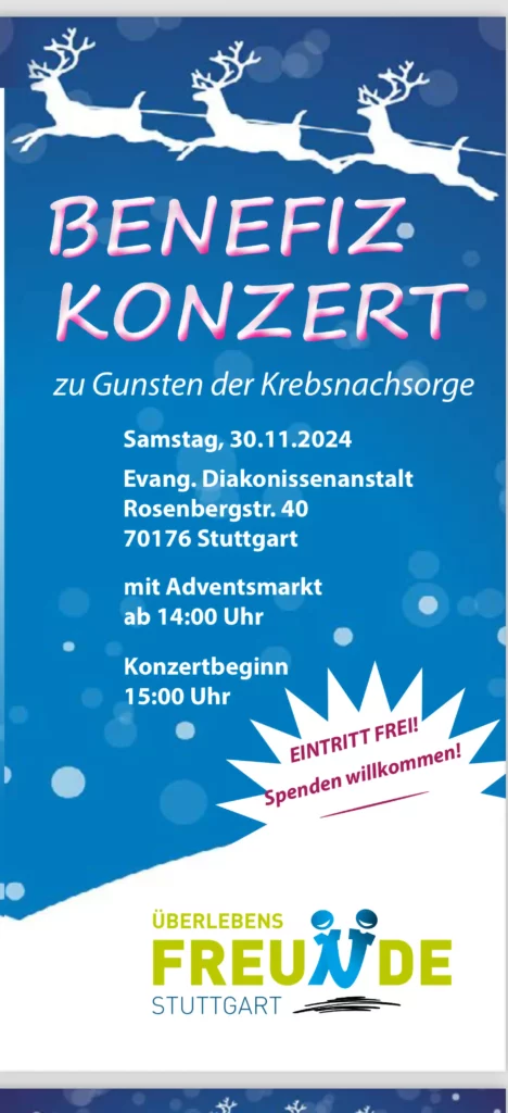 30.11.2024 Stuttgart Diakonissenkirche Benefiz Adventskonzert